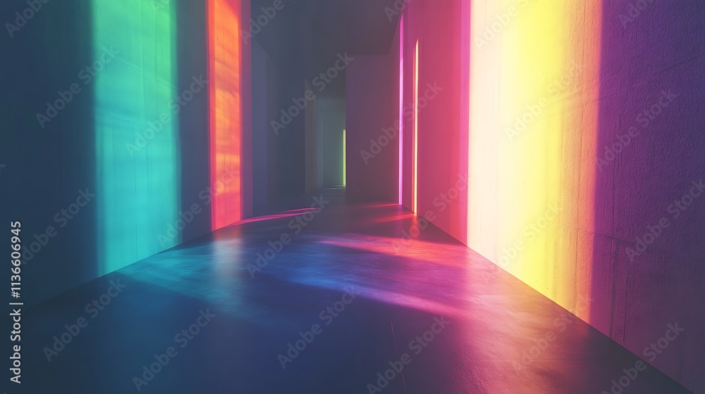 Subtle rainbow gradient with glowing highlights and soft shadows Subtle rainbow gradient with glowing highlights and soft shadows