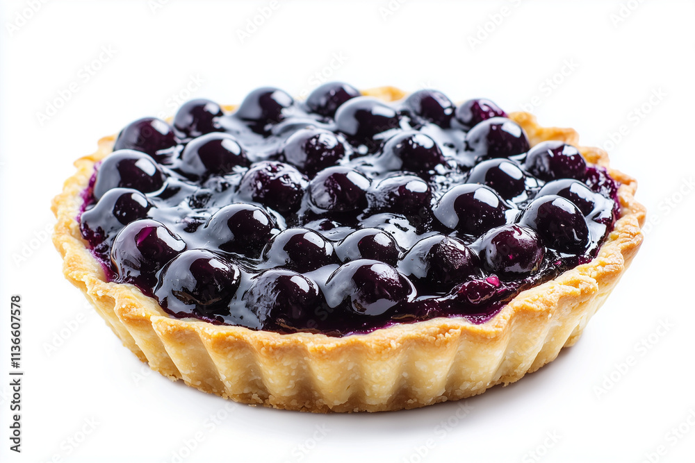 Blueberry cheese tart isolated on white background, Fresh baked blueberry jam pie tart on white. Blueberry cheese tart isolated on white background, Fresh baked blueberry jam pie tart on white.