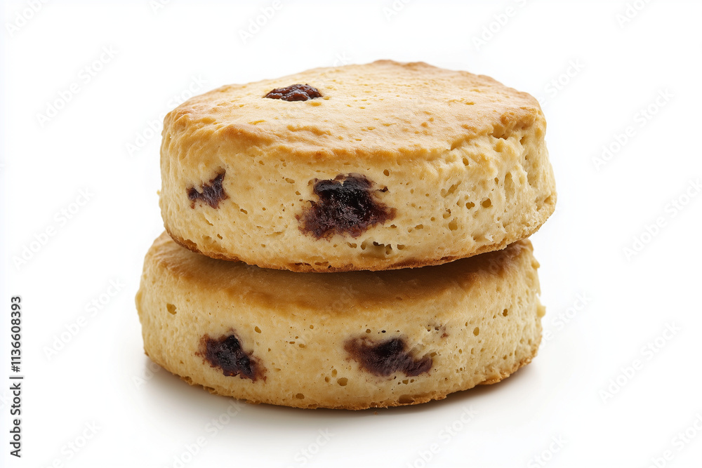 Selective focus fluffy scone isolated on white background, Close up shot grilled scone bread on white. Selective focus fluffy scone isolated on white background, Close up shot grilled scone bread on white.