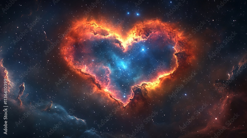 Cosmic heart nebula outer space digital art universe aesthetic Cosmic heart nebula outer space digital art universe aesthetic