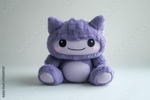 Dragon plush stuffed toy on white backdrop