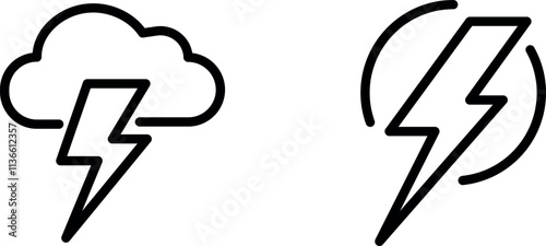 "Dynamic Lightning Icon Design for Energy and Power"