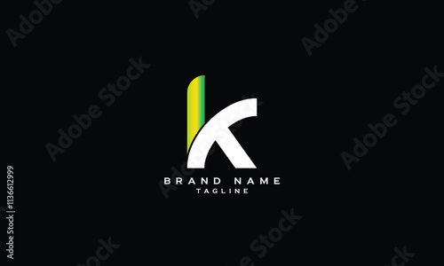 KT, TK, Abstract initial monogram letter alphabet logo design