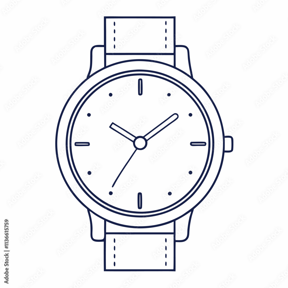 Wrist watch vector art illustration.
Wrist watch vector art illustration.
