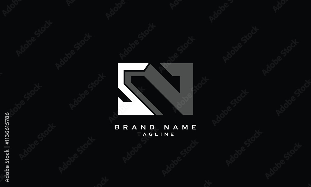 SN, NS, Abstract initial monogram letter alphabet logo design SN, NS, Abstract initial monogram letter alphabet logo design