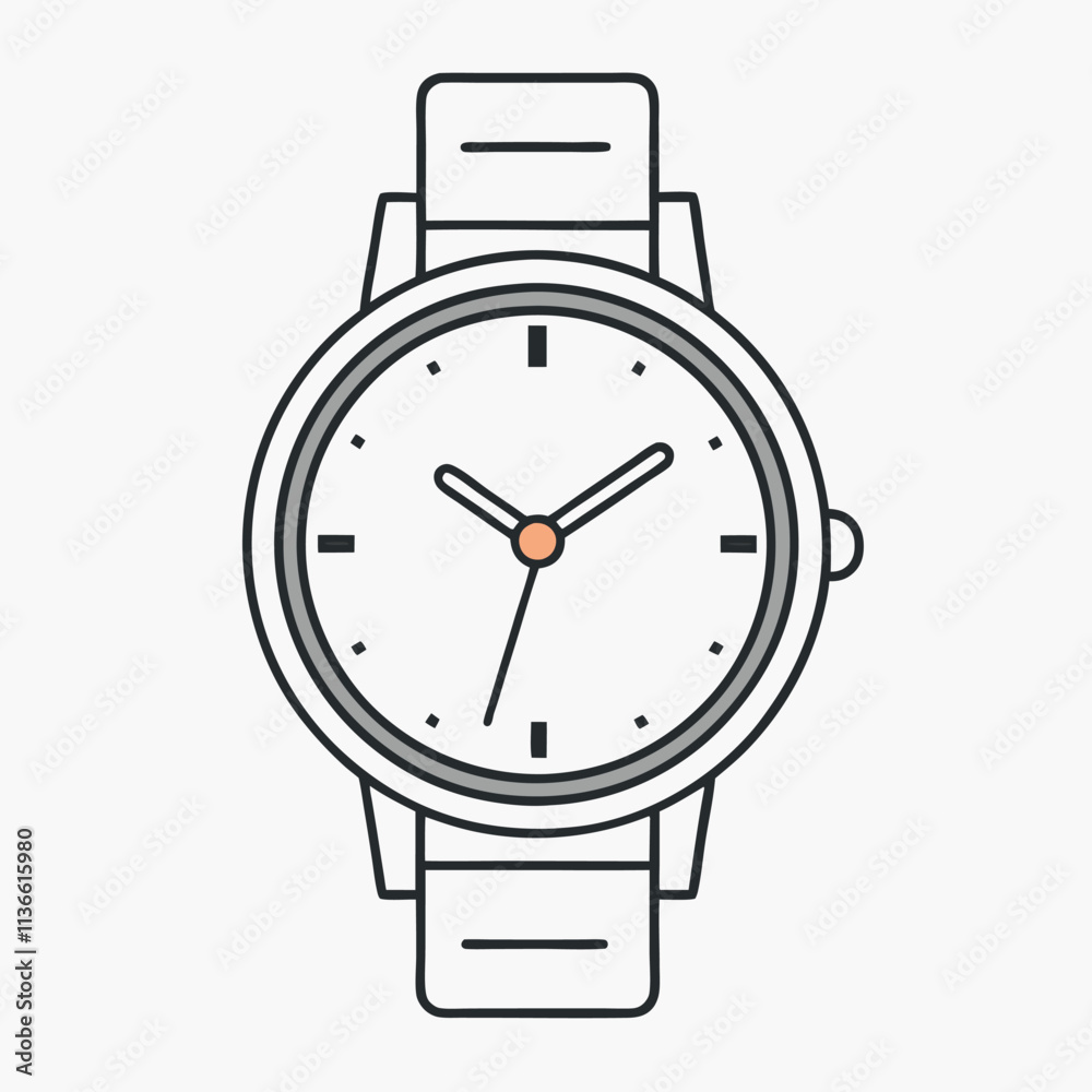 Wrist watch vector art illustration.
Wrist watch vector art illustration.