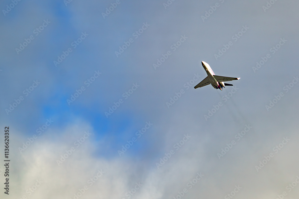 Plane in the sky in the clouds Plane in the sky in the clouds