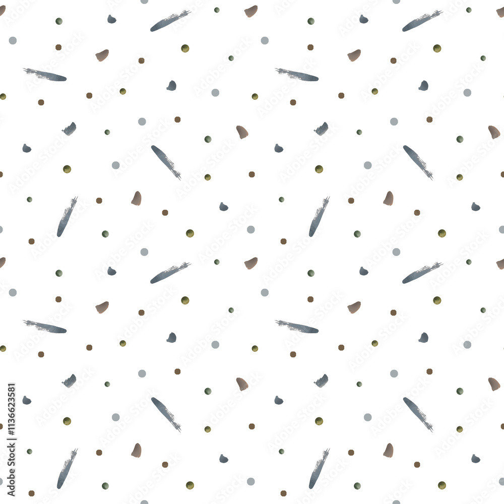 Seamless hand-drawn watercolor geometric pattern Seamless hand-drawn watercolor geometric pattern