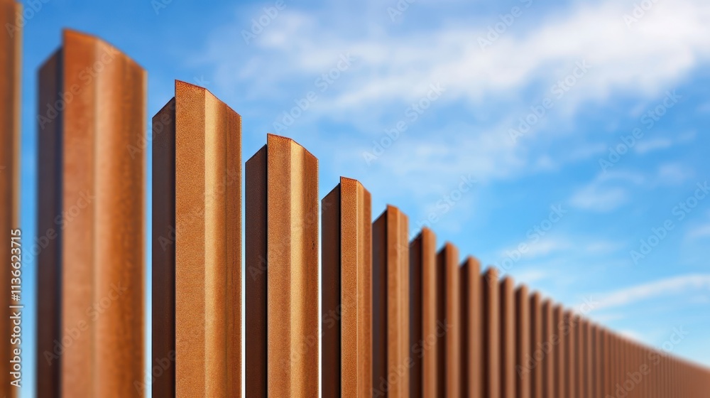 Contemplating Borders Under a Vast Blue Sky at the Border Wall Contemplating Borders Under a Vast Blue Sky at the Border Wall
