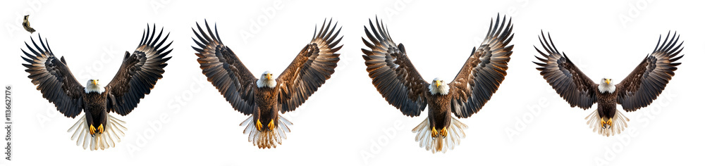 Fototapeta premium Eagle Illustrations on Transparent Background
