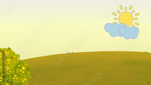 sunset in the field