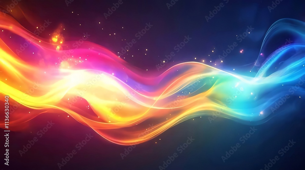 Abstract colorful waves with bright highlights. Abstract colorful waves with bright highlights.