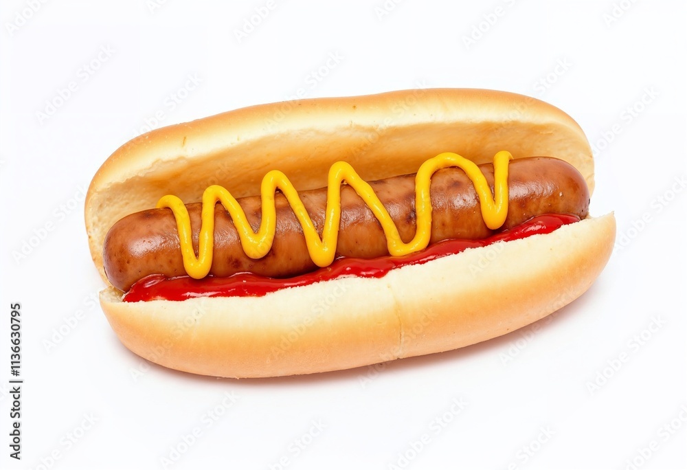 Hot Dog isolated on white background, clipping path, full depth of field
Hot Dog isolated on white background, clipping path, full depth of field