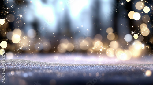 Bokeh lights background with sparkling effects and blurred lights for creative design and festive themes photo