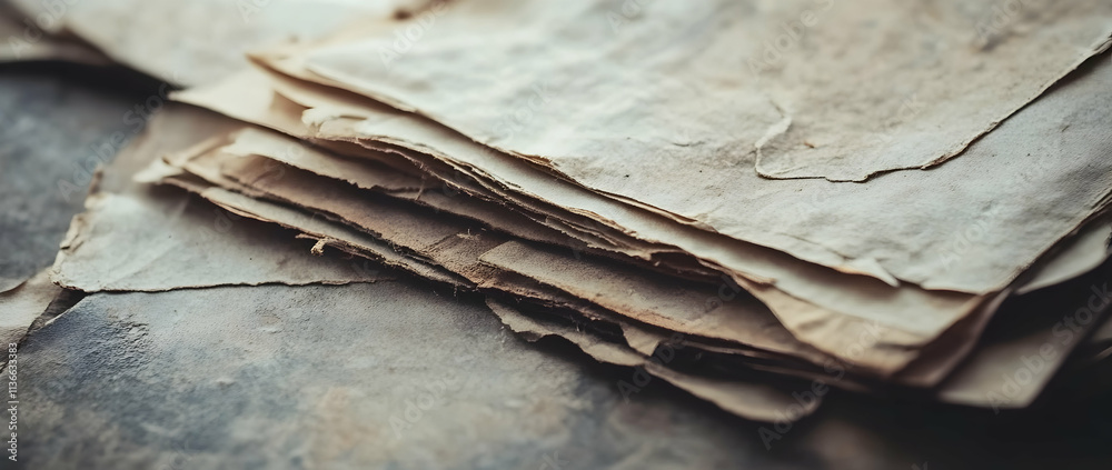 Close-up of old paper textures with grunge cardboard elements, perfect for vintage designs or organic aesthetics Close-up of old paper textures with grunge cardboard elements, perfect for vintage designs or organic aesthetics