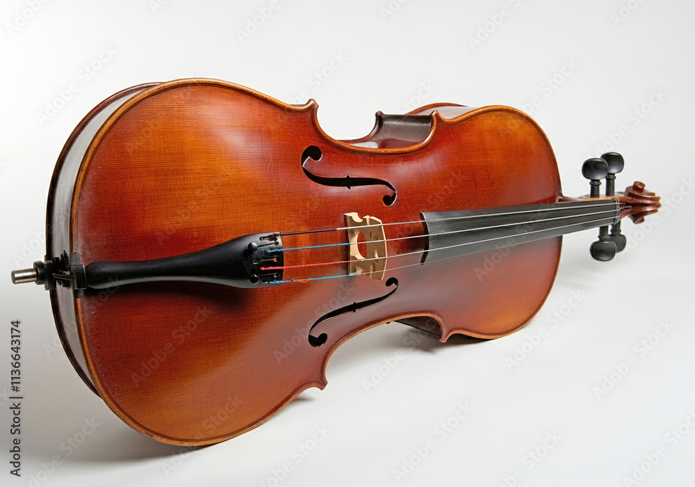 Fototapeta premium Cello isolated on white background