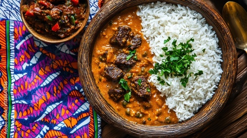 Senegalese Mafe with Beef and Rice, Culinary Artistry photo