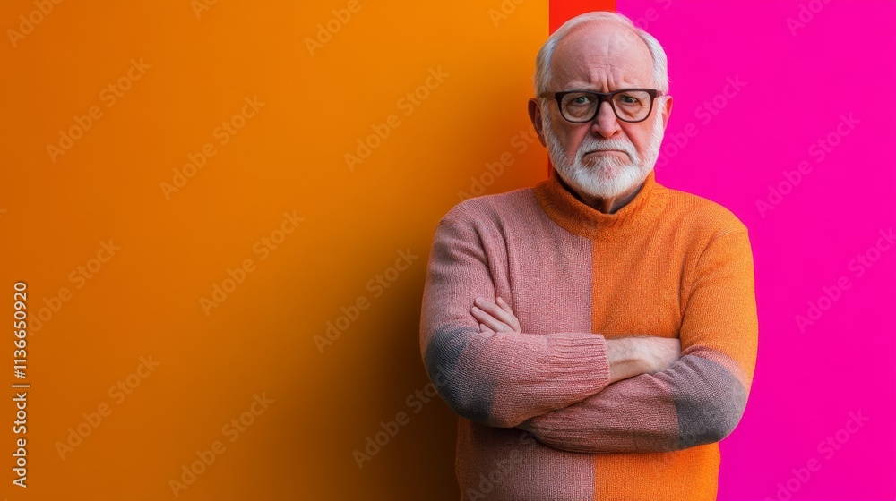 Angry aggressive rude grandpa composition background Angry aggressive rude grandpa composition background
