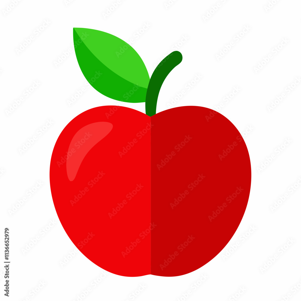 Fototapeta premium Clean Apple Vector for Logo and Art Projects.