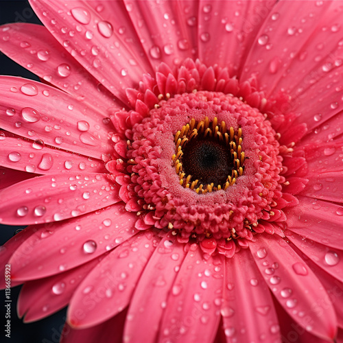 photo gerbera flower close up, macro flower.