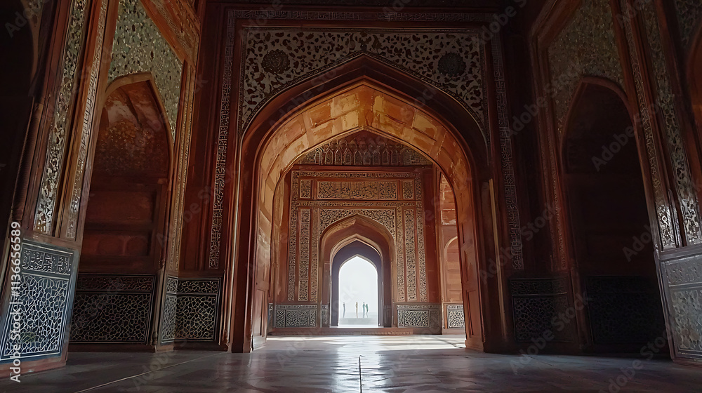 Fototapeta premium taj mahal interior in agra 