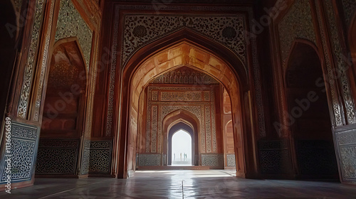 taj mahal interior in agra  photo