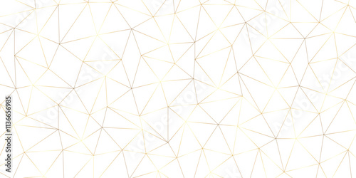 golden vector poly triangle texture. clean and modern science chemical theme background. Abstract geometric pattern composed of triangular. white golden vector triangle mosaic wallpaper , vector. 