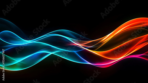 A stunning neon glowing abstract background