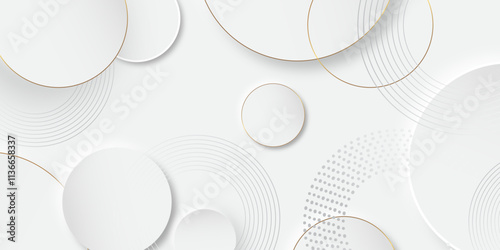 Abstract background with gray and gold circle. abstract digital hi tech concept background technology. Perfect for showcasing food or for use in kitchen and dining-related design, vector illustration.