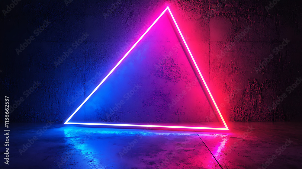 3d render, abstract geometric background of colorful illuminated glowing neon linear triangle
3d render, abstract geometric background of colorful illuminated glowing neon linear triangle