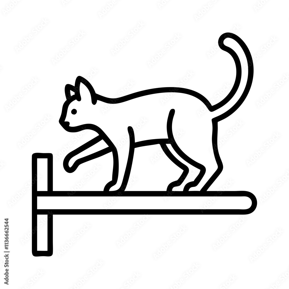 cat climbing shelf icon, cat day line art, cat day icon - simple black line art icon of cat climbing shelf, symbolizing cat day celebrations. cat day vector art. cat climbing shelf icon, cat day line art, cat day icon - simple black line art icon of cat climbing shelf, symbolizing cat day celebrations. cat day vector art.