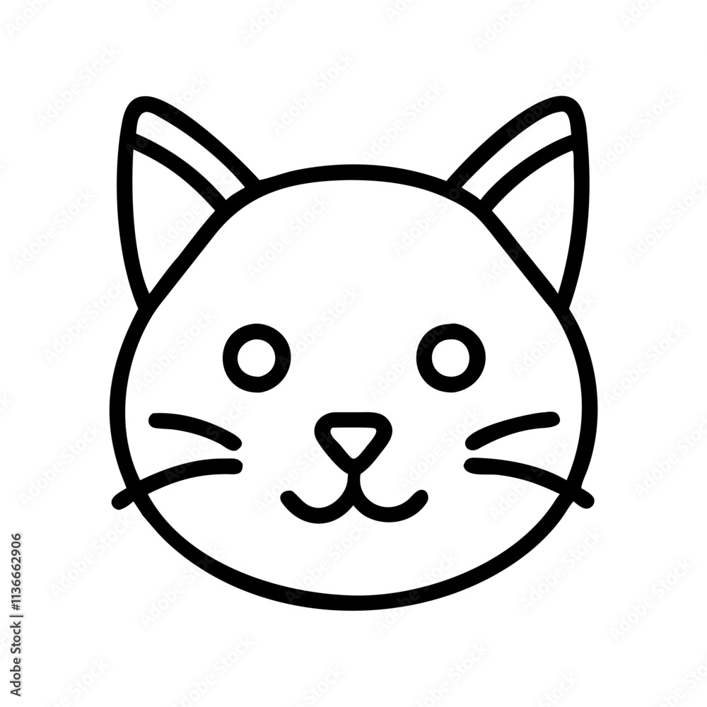 cat head icon icon, cat day line art, cat day icon - simple black line art icon of cat head icon, symbolizing cat day celebrations. cat day vector art. cat head icon icon, cat day line art, cat day icon - simple black line art icon of cat head icon, symbolizing cat day celebrations. cat day vector art.
