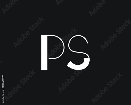 creative letter PS logo design template