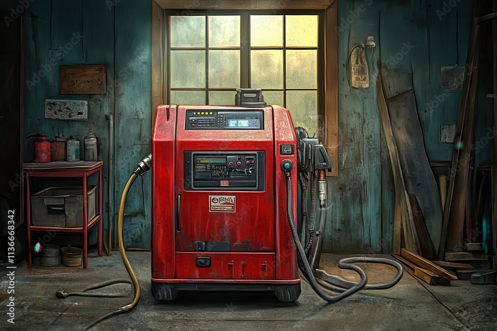 Industrial Welding Machine in Spacious Workshop Setting Industrial Welding Machine in Spacious Workshop Setting