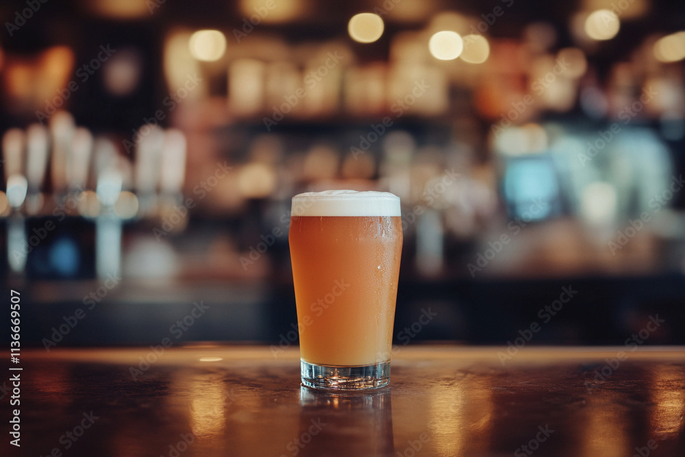 glass of beer on the table glass of beer on the table