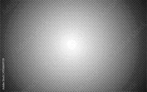 Halftone dot pattern background. Abstract geometric design with black-and-white textured circles, combining vintage and modern styles. Dynamic and stylish element for creative