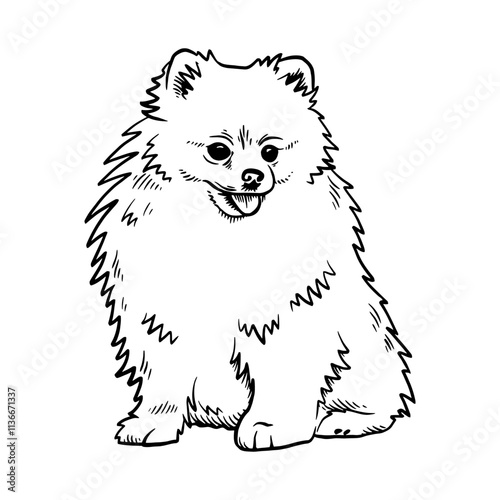 Puppy Pomeranian - Dog Breed, Puppy Breed Vector File, detailed vector