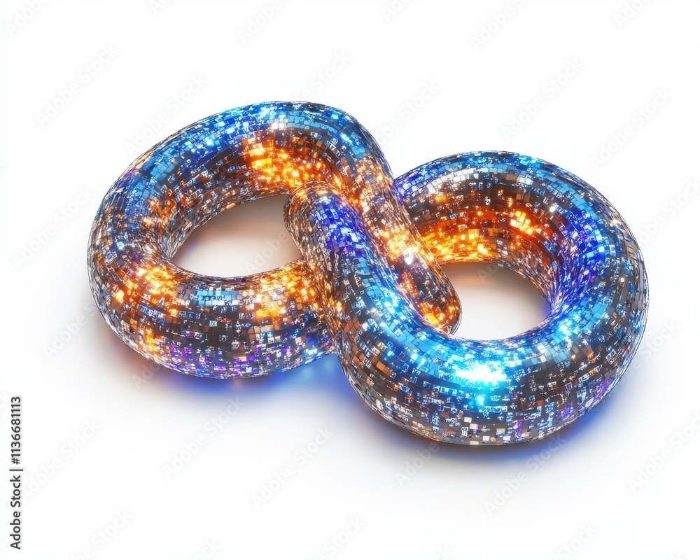 A shiny, glittery infinity symbol in vibrant colors, representing limitless possibilities. A shiny, glittery infinity symbol in vibrant colors, representing limitless possibilities.