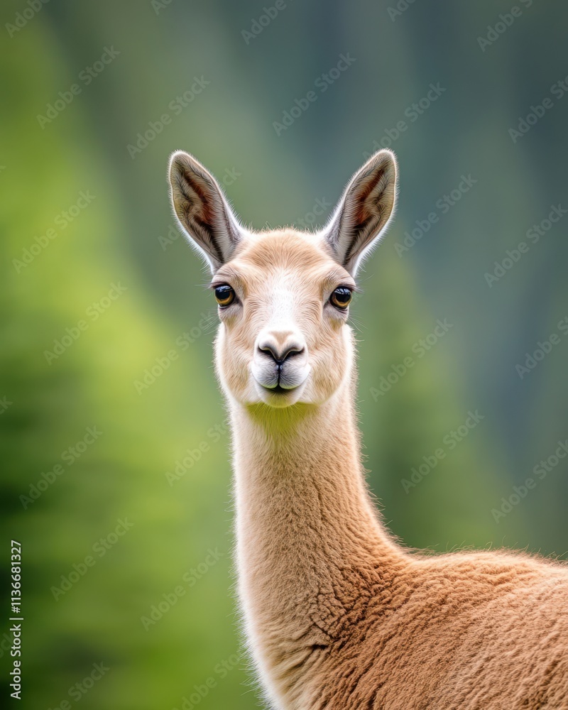 Graceful Gazelle Standing Majestically in a Lush Green Landscape Under Soft Sunlight Graceful Gazelle Standing Majestically in a Lush Green Landscape Under Soft Sunlight
