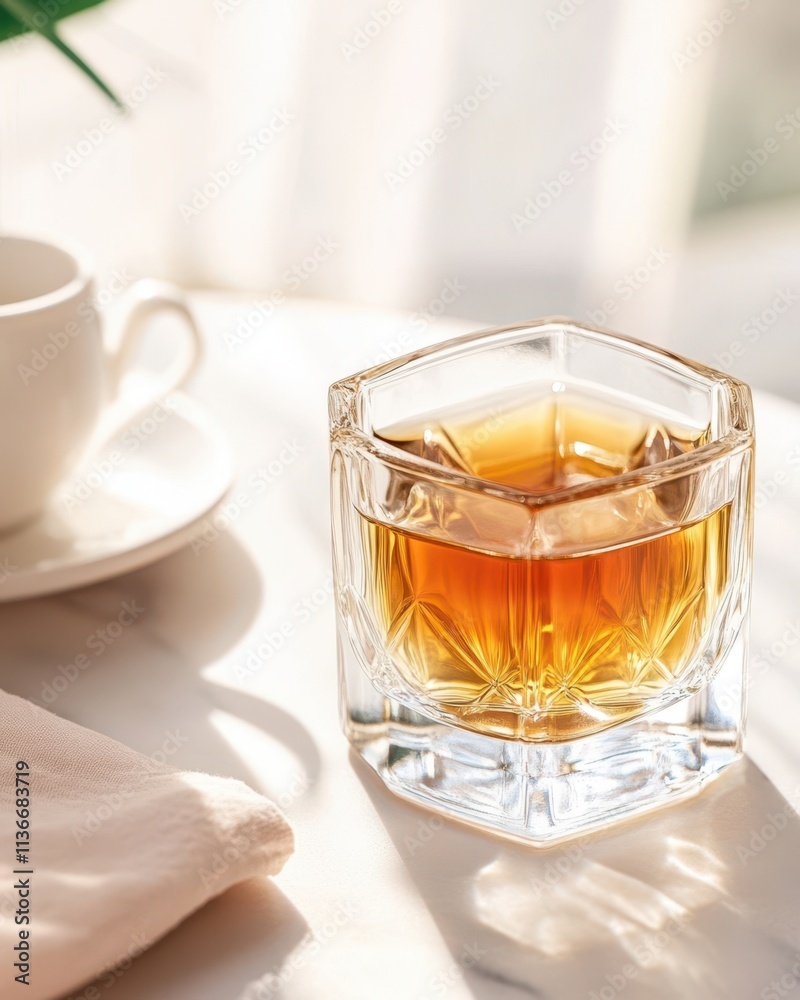 Rich Espresso Aroma Enveloping a Morning Table in Soft Sunlight Rich Espresso Aroma Enveloping a Morning Table in Soft Sunlight