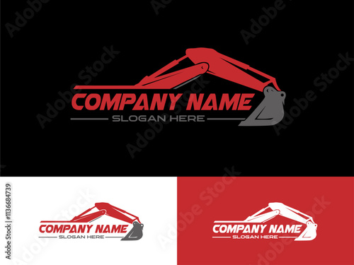 Excavator and Construction Logo Design
