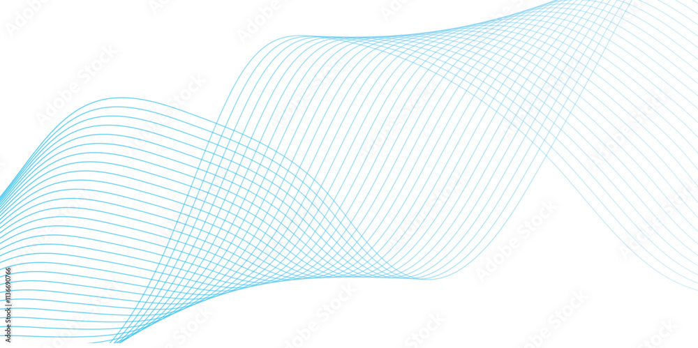 Abstract soft blue glowing wave curved lines background. Digital frequency track equalizer. Vector illustration. Abstract soft blue glowing wave curved lines background. Digital frequency track equalizer. Vector illustration.
