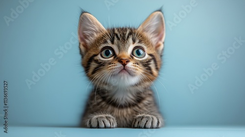 Adorable Playful Kitten Captured in a Cheerful Moment