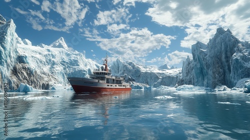 A research vessel collecting data in the Arctic

 photo