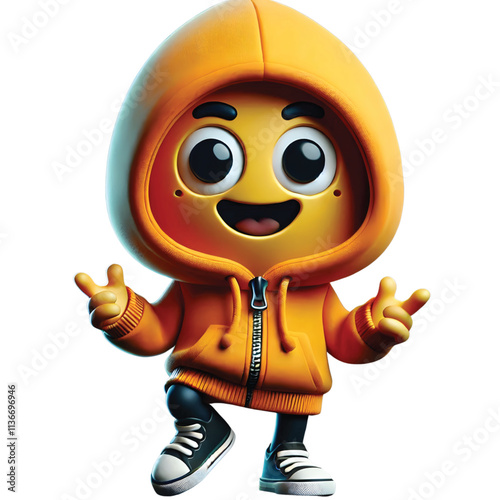  cute cartoon character with hoodie