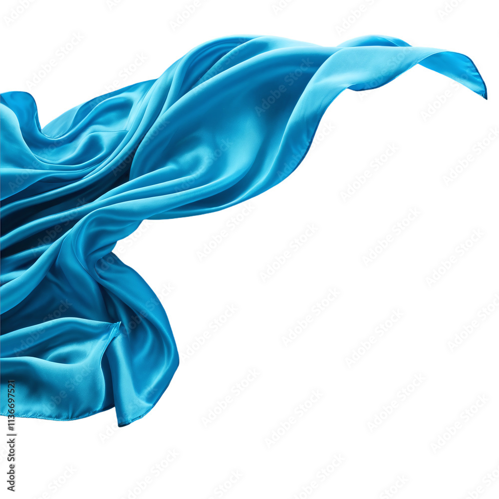 flying in the wind silk blue fabric isolated on transparent background flying in the wind silk blue fabric isolated on transparent background