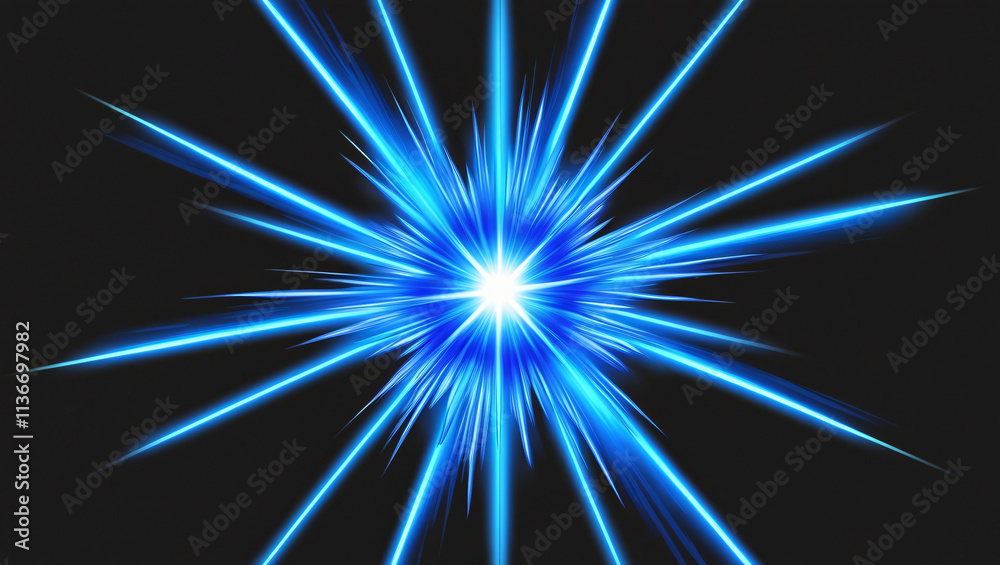 Obraz premium an explosion of blue light