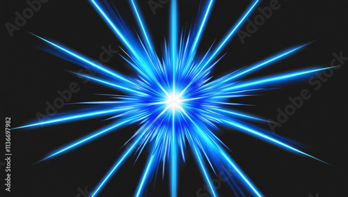 Wallpaper Mural an explosion of blue light Torontodigital.ca