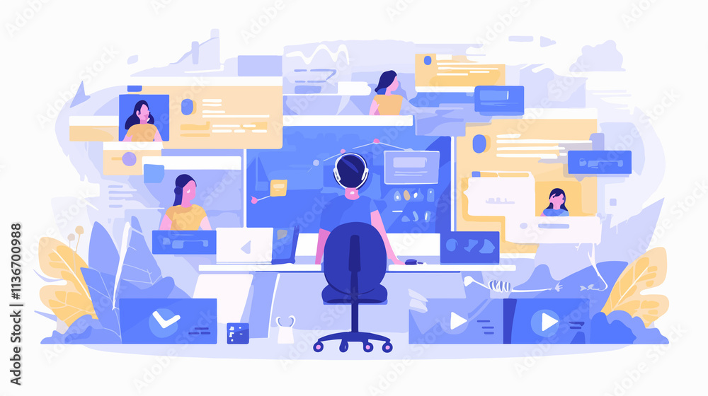 Professional Call Center Concept Landing Page Template for Mobile Devices Professional Call Center Concept Landing Page Template for Mobile Devices