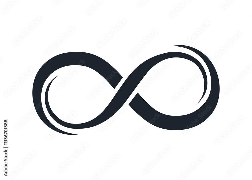 Infinity Symbol with Stylish Swirls Infinity Symbol with Stylish Swirls